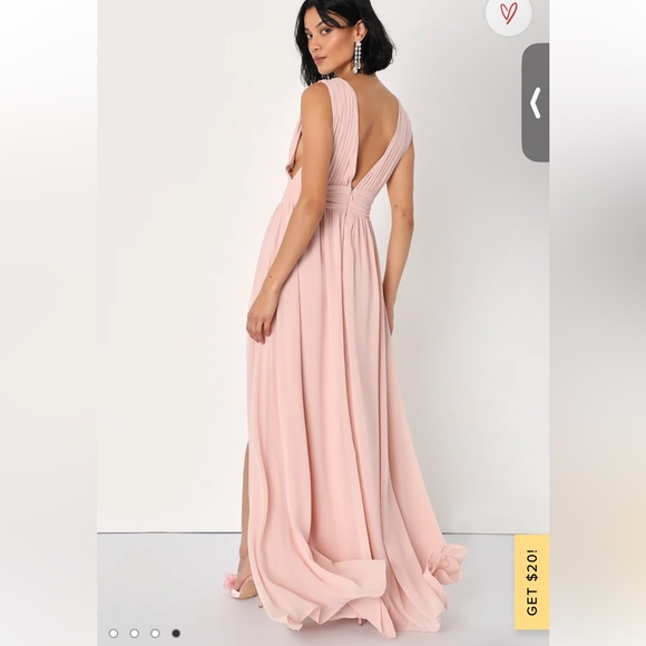 Lulu’s Heavenly Hues Blush Maxi Dress - Picture 4 of 4
